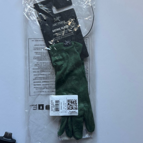 NWT Arc’teryx Gothic Gloves - Merino Wool - Eden Green - Size Large - Picture 2 of 6